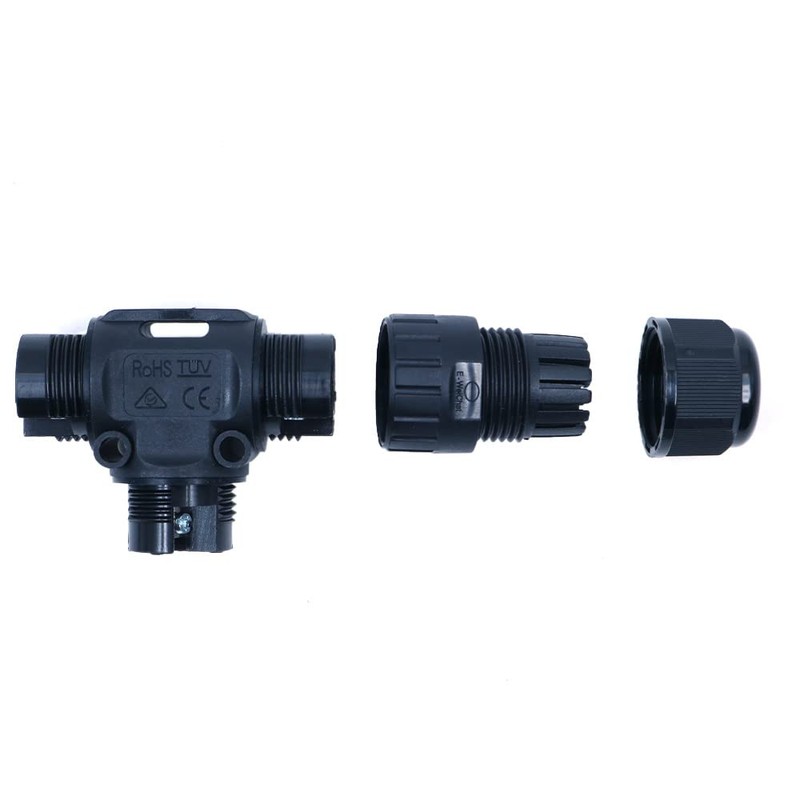 ZONADAH Pack of 2 T-type 3-way IP68 waterproof electrical cable