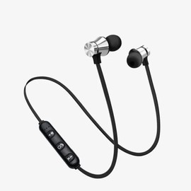 Wireless Earbuds & Bluetooth Headphones: Magnetic Neckband, In-Ear Bluetooth Earphones with Microphone, IPX6 Sweatproof, Deep Bass - Perfect for Calls, Music, Sports - Lightweight. (Silver)