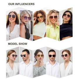 SOJOS SJ1146 Women's Vintage Mirrored Sunglasses Men's Retro Plus Size Square Sunglasses UV400 Protection Rectangular Glasses, Light Gold Frame/Grey Lens