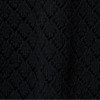 JAJU Women's Crochet Collar Short Sleeve Knit_Black