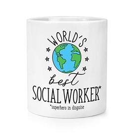 World's Best Social Worker Makeup Brush Pencil Pot