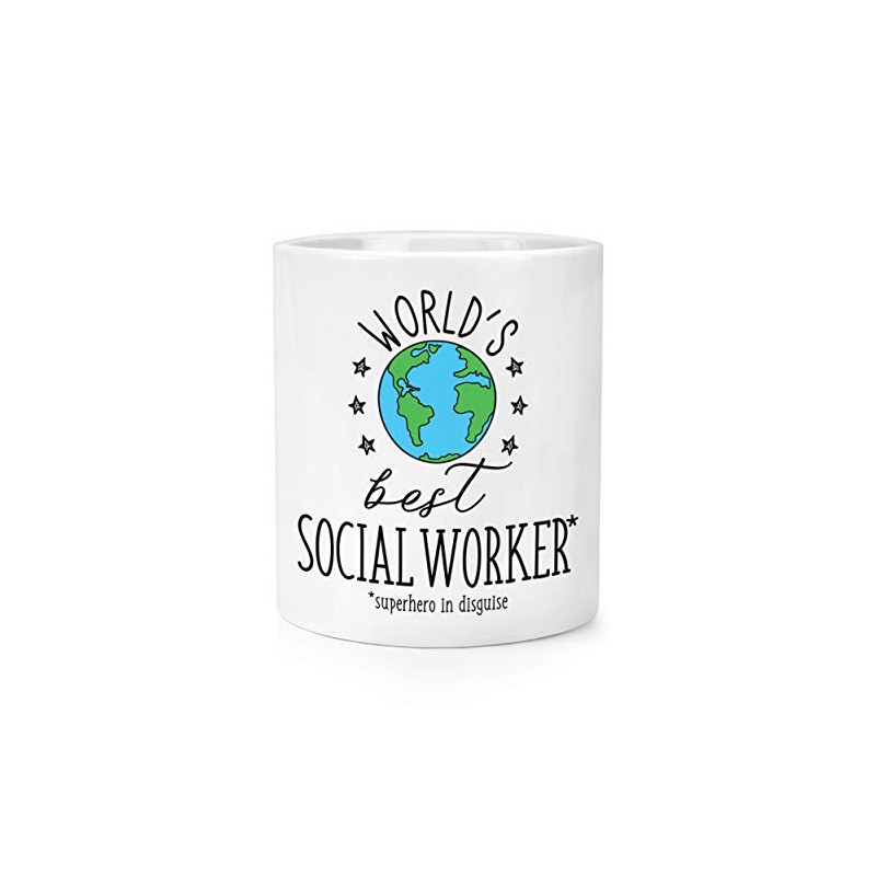 World's Best Social Worker Makeup Brush Pencil Pot