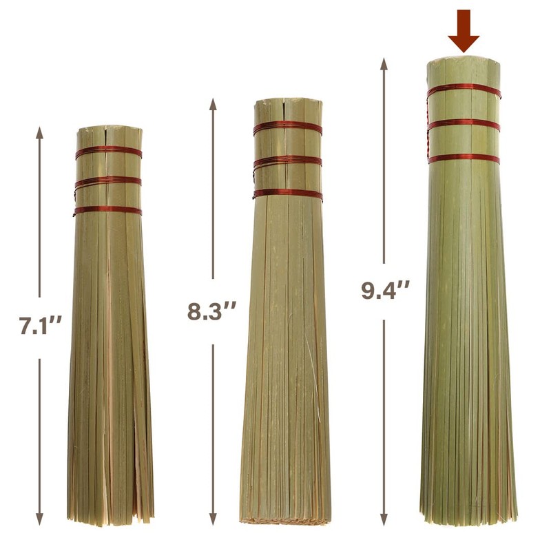 TIKUSAN Bamboo Wok Brush with Copper Coil for Pan Pot