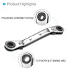 CoCud Double Offset Box End Reversible Ratchet Wrench SAE 1/4"