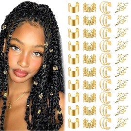 Zopfschmuck, 40 Stück Haarschmuck, verstellbare Metallmanschetten, Haarschmuck, Zopfmanschettenclips, Haarspiralclips, Zöpfe, Haarschmuck, Zöpfe für Männer und Frauen, Mädchen und Jungen
