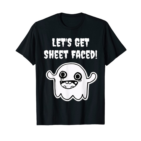 Funny Halloween Ghost Sheet Costume Party Get Sheet Faced T-Shirt