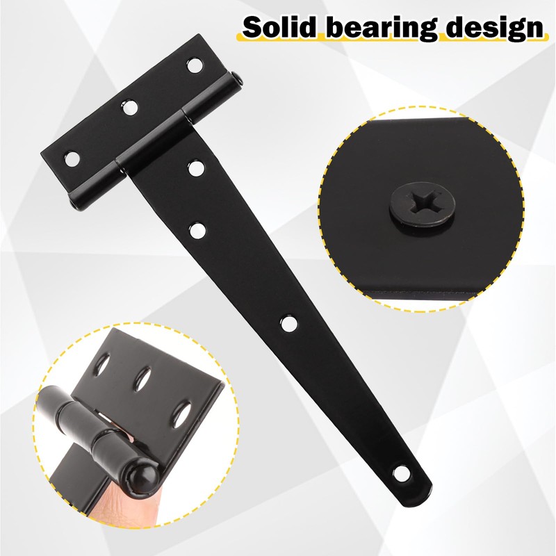 GBACHOOSE 12 Pack T Strap Hinges 6 Inch Heavy Duty