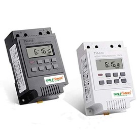 BE-TOOL TM616 Digital Programmable Electrical Timer Plug Socket with LCD Display for Lights, 24 Hours / 7 Days A Week Programmable - White 220V