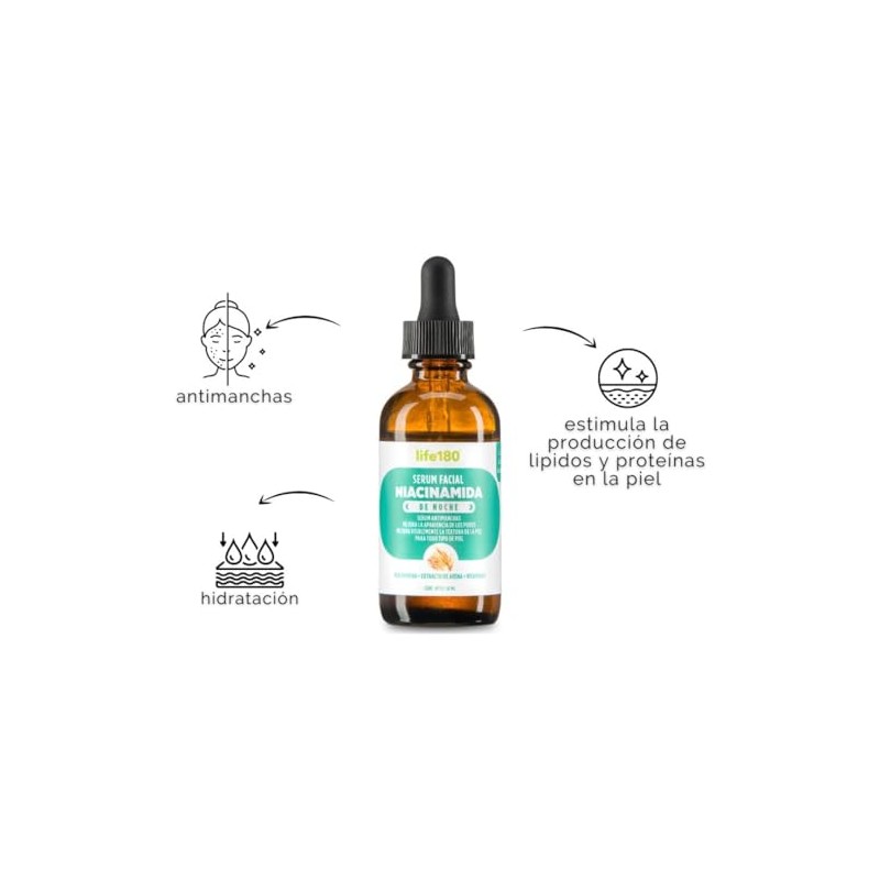 Serum Niacinamida Facial Life180 de 50ml Suero Cuidado de la