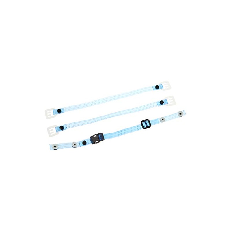 TOYO Helmet Chin Strap One-Touch Type No.TE-4 Transparent Vinyl Blue