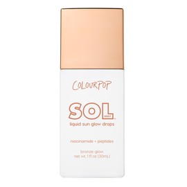ColourPop Sol Liquid Sun Glow Drops - Buildable Face & Body Bronzer Drops - Glowy Summer Makeup Enriched with Niacinamide & Peptides for Radiant, Healthy-Looking Skin (1.11 oz)