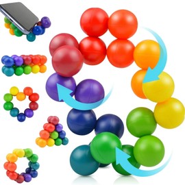 Sensory Fidget Toys for Kids Toddler Girls,Autism Rainbow Fidget Ball Autistic ADHD Quiet Cool Desk Toys,Quiet Fidget Toys,Traveling Toys Stocking Stuffers Gifts for Adult Boy 3-12 Year Old Age