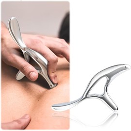 Triggerpunkt Massagegerät, Edelstahl Gua Sha Stein Mit Ergonomischem Griff Gua Sha Schaber Grade Faszien Tool zum Reiben Ganzkörper Cellulite Massage Tiefengewebe Für Verspannungen Von Nacken Bis Füße