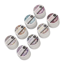 Gel Holográfico con Purpurina Reflectante, 8 Colores Brillantes, Intermitentes, UV LED, Juego de Esmaltes de Uñas, Kit de Esmalte de Uñas de Gel con  
