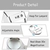 30X Full Metal Pocket Jewellery Magnifier, Folding Scientific Document Magnifying