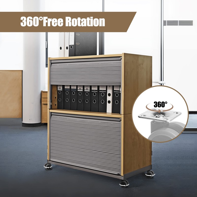 Cofufu Self Adhesive Caster Wheels Set for Trash Can, Storage