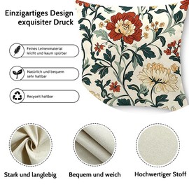 Cirzone Outdoor Cushion Covers 1 Piece 45 x 45 cm Decorative Outdoor Cushion Spring Flower Pattern Cushion Covers Will Be for Sofa Cushion Garden Outdoor