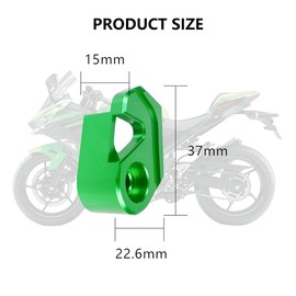 Kawasaki Ninja 400 Sensor Cover Front Wheel Brake ABS Sensor Protective Cover Cap Guard Protector Parts CNC Aluminum Green (1 x Sensor Guard Cover)