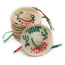 Fly High Party Supply Mini Mexican Sombrero Hats 12 Pack – Mexican Fiesta Decorations – Cinco de