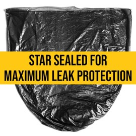 Aluf Plastics - 3 Ply Trash Bags, 40-45 Gallon, 1.5 Mil (eq), 33"x47", Black, 400 Count (20 Rolls of 20)