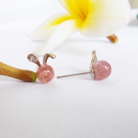 Hiqmic 925 Sterling Silver Rabbit Crystal Earrings Ear Stud Piercing White Gold Plated Fashion Jewelry Gifts, WK90044