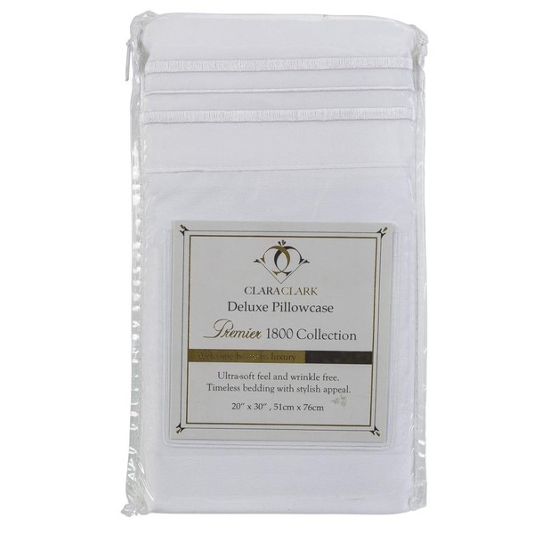 Clara Clark Premier 1800 Collection Pillowcase Set - Standard Size,
