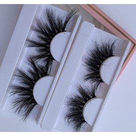 Flase Eyelashes Mink 28-30MM Long Mink Fur Mink Eyelashes Hand Made Fluffy eyelashes wholesale bulk eyelashes 2 pairs
