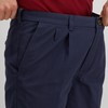 Haggar Men's Stretch Chino Pleat Front Walk Short, Navy, 34