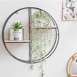 BACAMA Decorative Hanging Plants for Shelf, Faux Ivy Eucalyptus Vine, Fake Greenery in White Bigger Pot (Light Green, 1PCS)