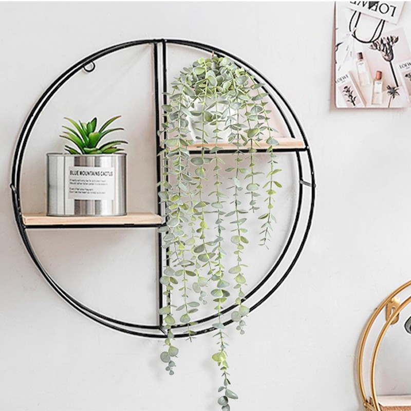 BACAMA Decorative Hanging Plants for Shelf, Faux Ivy Eucalyptus Vine,