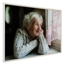 Kate and Laurel Custom Printed Framed Canvas Wall Art; 38x28 White; Sylvie Personal Canvas Print with Your Photos for Bedroom or Living Room Gallery Wall Decor | Printed and Hand Framed in the USA