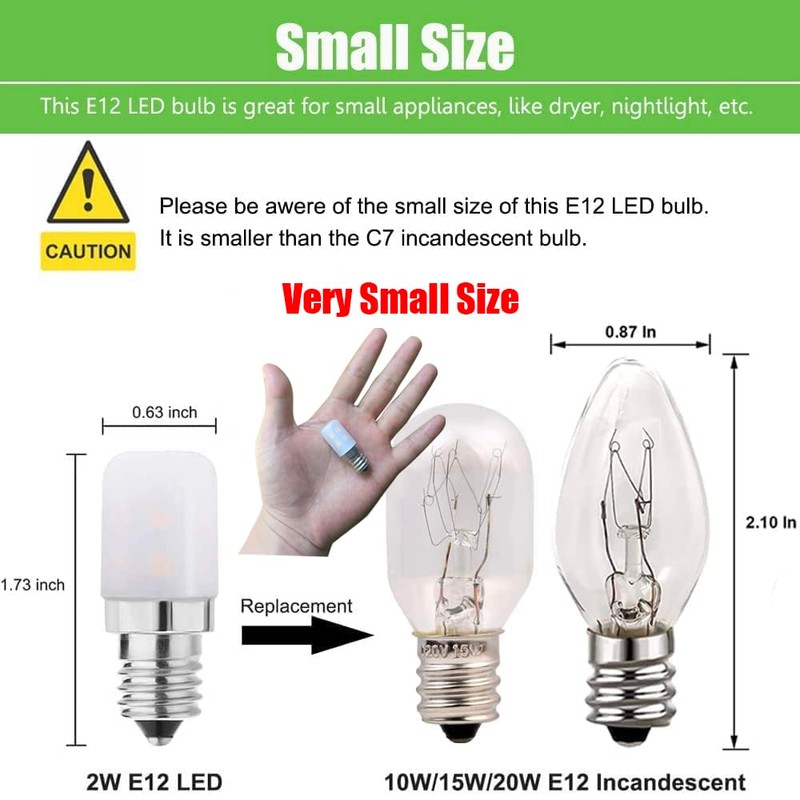 Makergroup E12 LED Light Bulbs for Night Light Bulbs Dyer