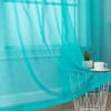 OVZME Turquoise Sheer Curtains 2 Panel Sets 84" Inch Length