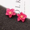 ANGLEQUEEN Chic Cute Floral Stud Earrings for Women Layered Boho