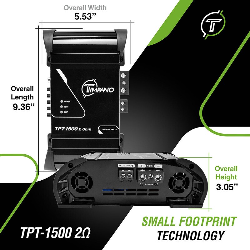 Timpano 1x Timpano TPT-1500 2 Ohms Brazilian Amplifier 1600W RMS