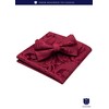 HISDERN Men's Bowtie, One-Touch Paisley Pattern, Bowtie, Chief Set, For