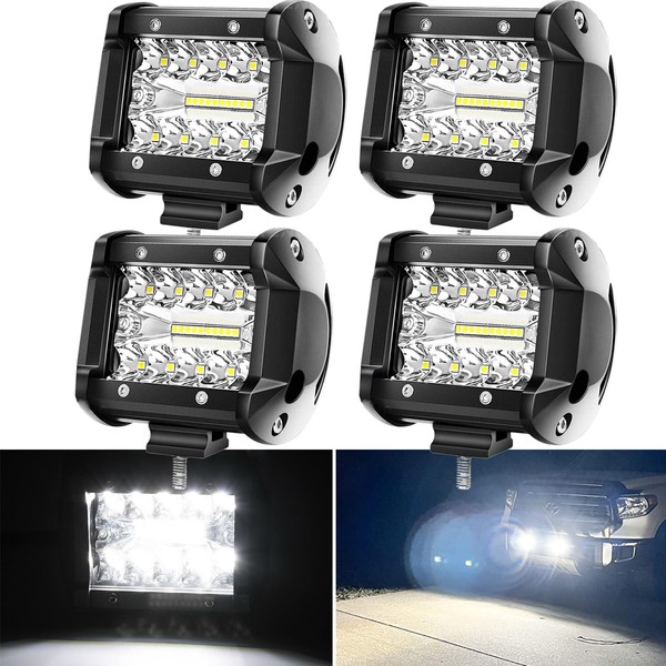 AUTOXBERT 4 x 60 W LED Work Light Car Headlight