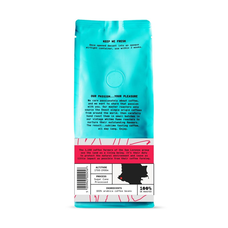 Coffee Ground for Cafetiere, 227g Bag Decaf Colombian Ground Coffee,