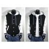 U World Men's Hood Baseball Varsity Jacket White (S)