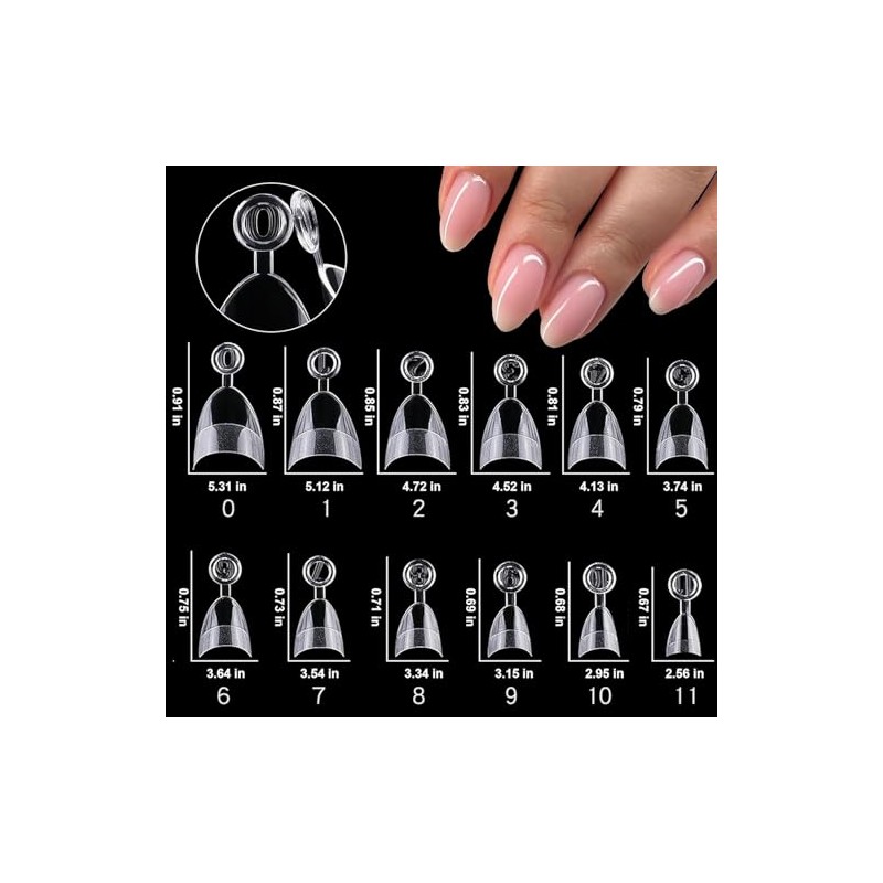 600pcs Uñas Postizas Nail Art Tips, Francesa Uñas Acrilicas Uñas
