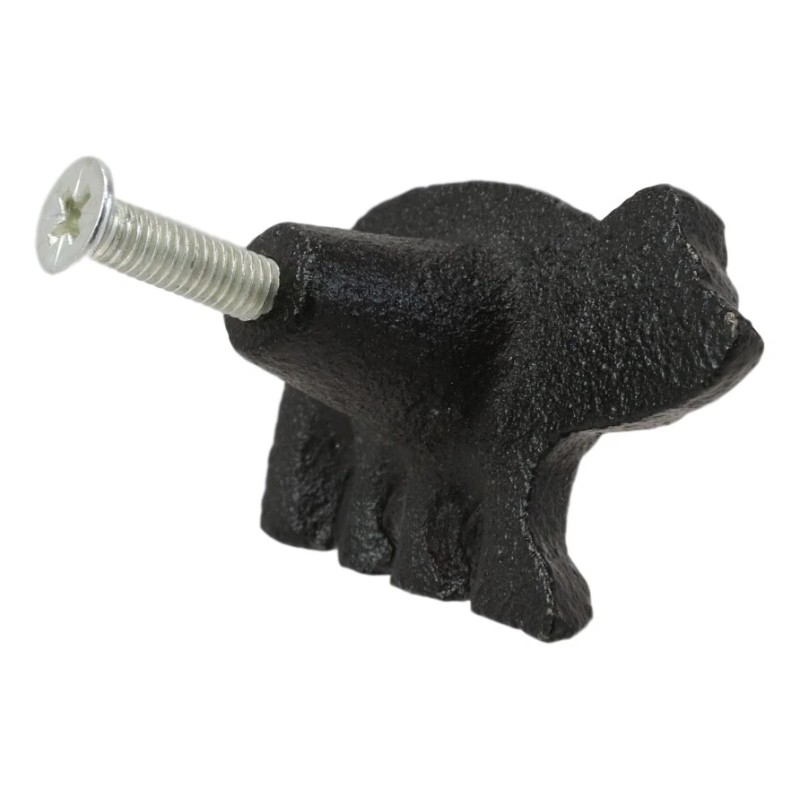 Cast Iron Rustic Western Black Bear Drawer Cabinet Door Knobs