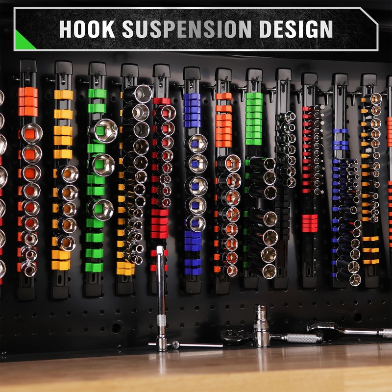 22-Piece Socket Organizer & Magnetic Wrench Organizer Set, 1/4", 3/8",
