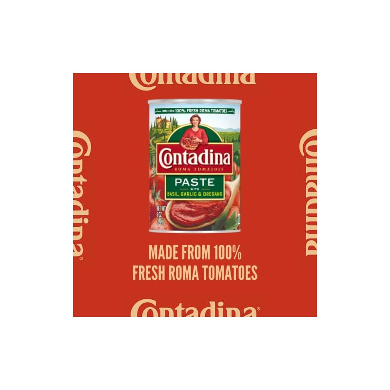 Contadina Canned Tomato Paste With Italian Herbs, 12 Pack, 6