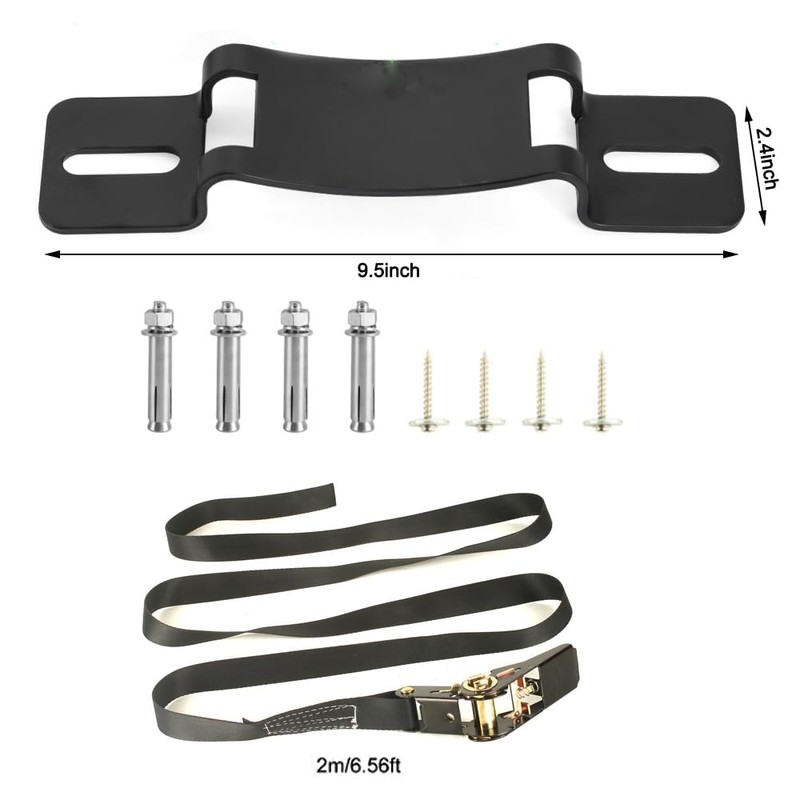Propane Tank Holder ，Cylinder Wall Mounted Brackets, Ratchet Straps（6.6ft ）,