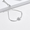 Women's Silver Snowflake Design S925 Sterling Silver Cubic Zirconia Winter