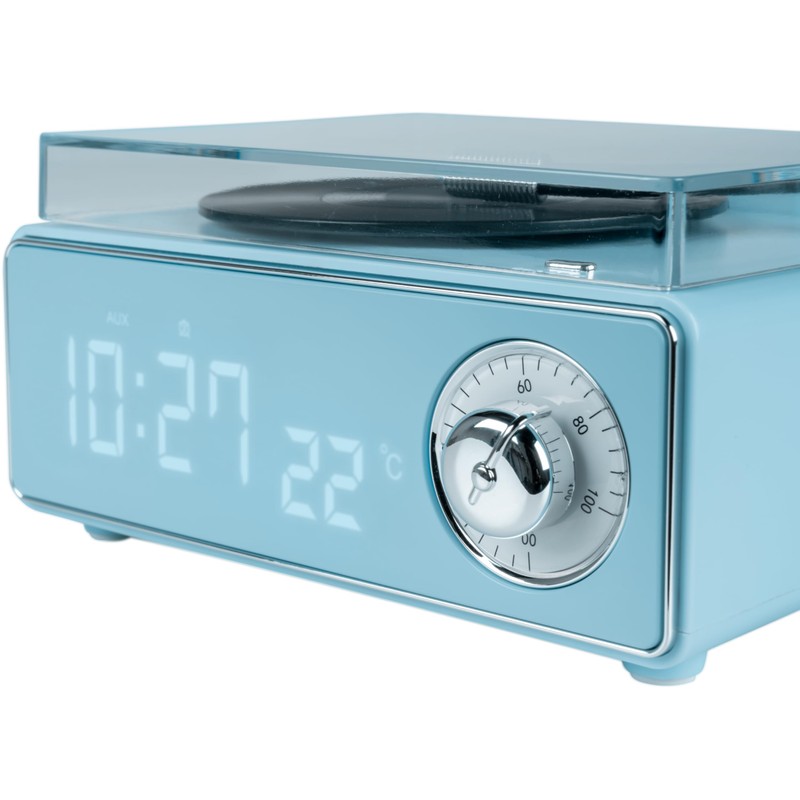 BIGBEN Bluetooth Speaker Record Alarm Clock Blue