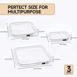 YQBRAO Bliss Bins - Hard Sided Clear Zipper Case for Storage- Professional-Grade Plastic Clear Zipper Pencil Case,Toy Storage Bins, Toiletry Pouch, Travel Organizer, Cosmetic Bag（White,3 Pack, LMS）