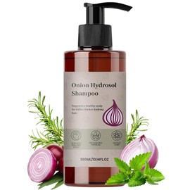 Onion Hydrosol Shampoo with Rosemary, Biotin & Mint – Nourishing Hair Care for Women & Men, Paraben-Free & Sulfate-Free, for Stronger, Fuller-Looking Hair, 10oz/300ml