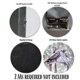 BANBERRY DESIGNS Cardinals Canvas Print LED Lighted Wall Art with Cardinals Berries Rustic Bird Feeder Snowy Winter Scene Artwork - 2 Piece Set