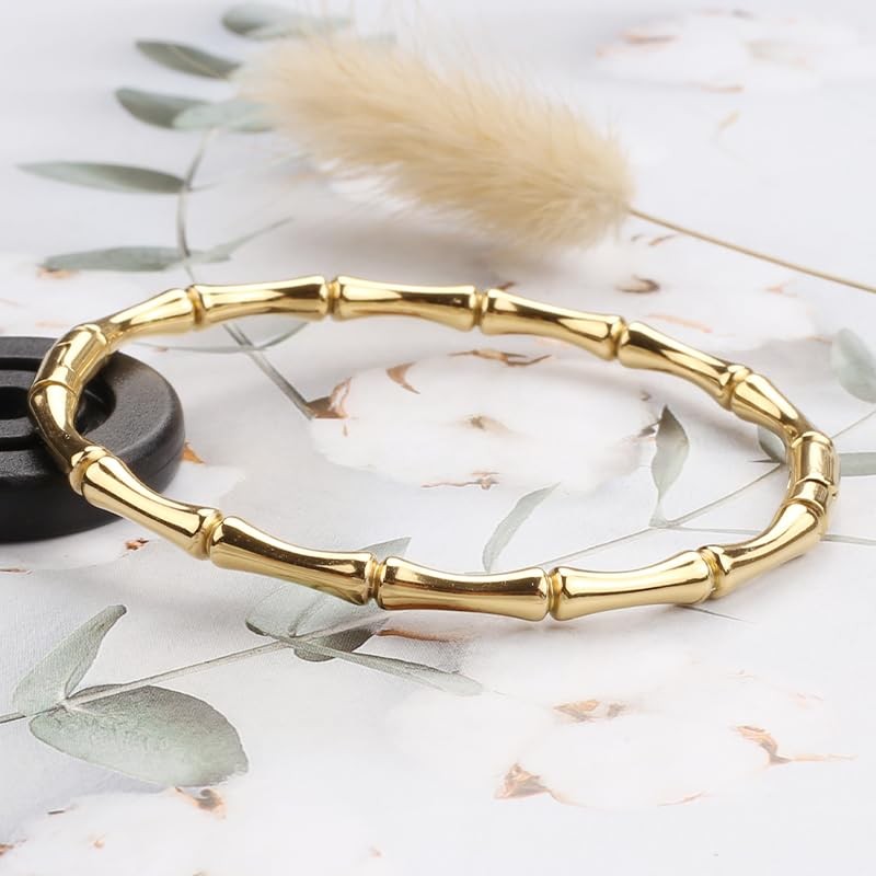 Gold Bracelet for Women designer inspired Cute Bangle Jewelry 18K